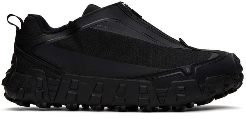 Black Zip-Up Sneakers