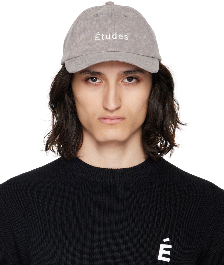 Shop Etudes Studio Gray Booster Études Bleached Cap In Dk Grey
