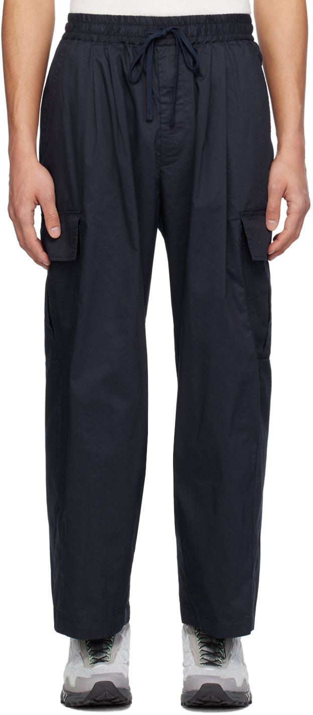 Navy Pigment-Dyed Cargo Pants