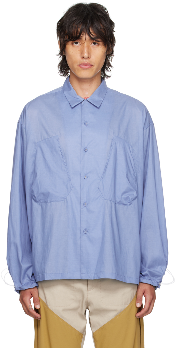 Shop F/ce Blue Silicon Shirt