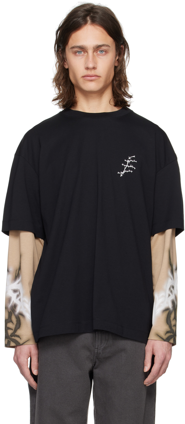 Etudes Studio Black Goudron Thorns Long Sleeve T-shirt