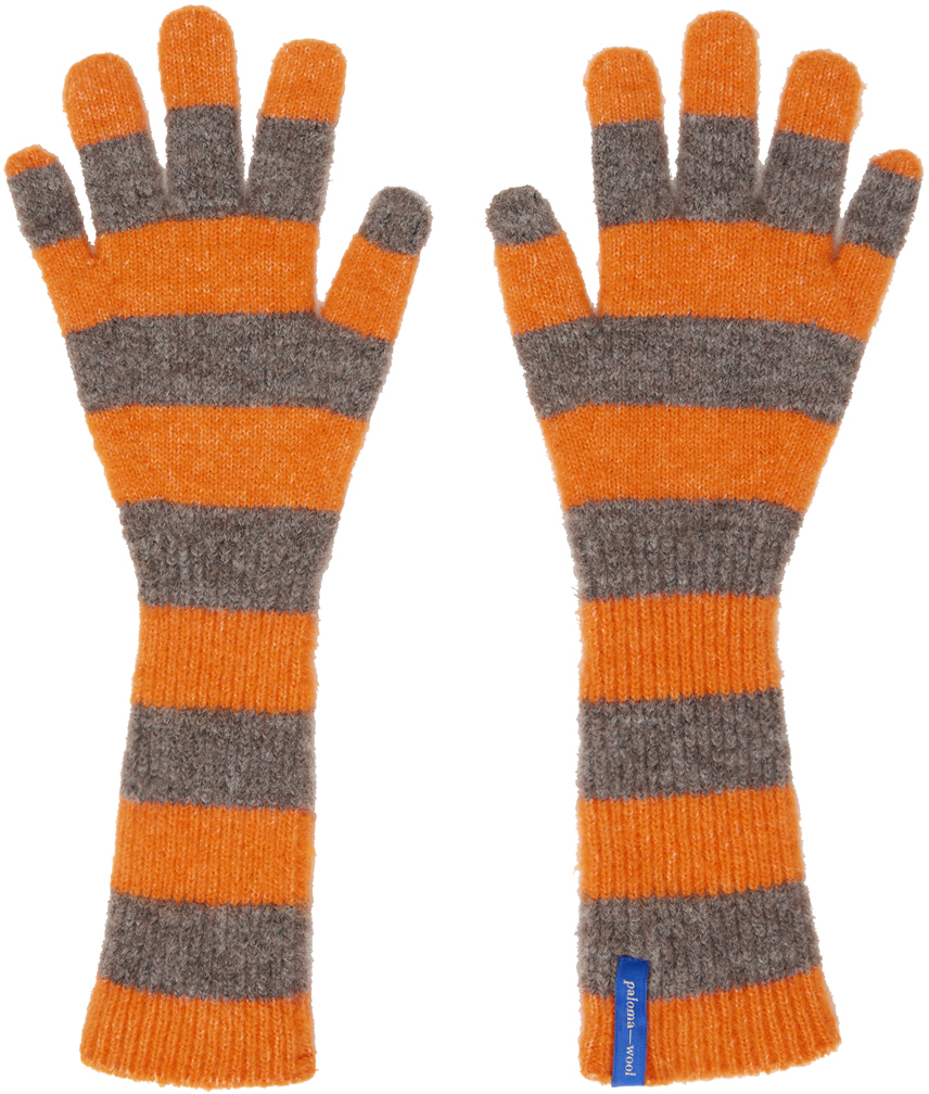 Wool Gloves Orange Marl, YMC
