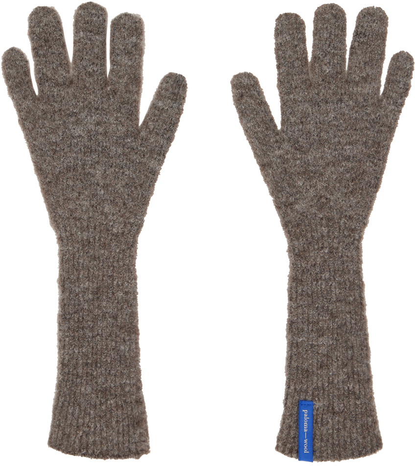 Paloma Wool Taupe Peter Gloves In C/324 Taupe