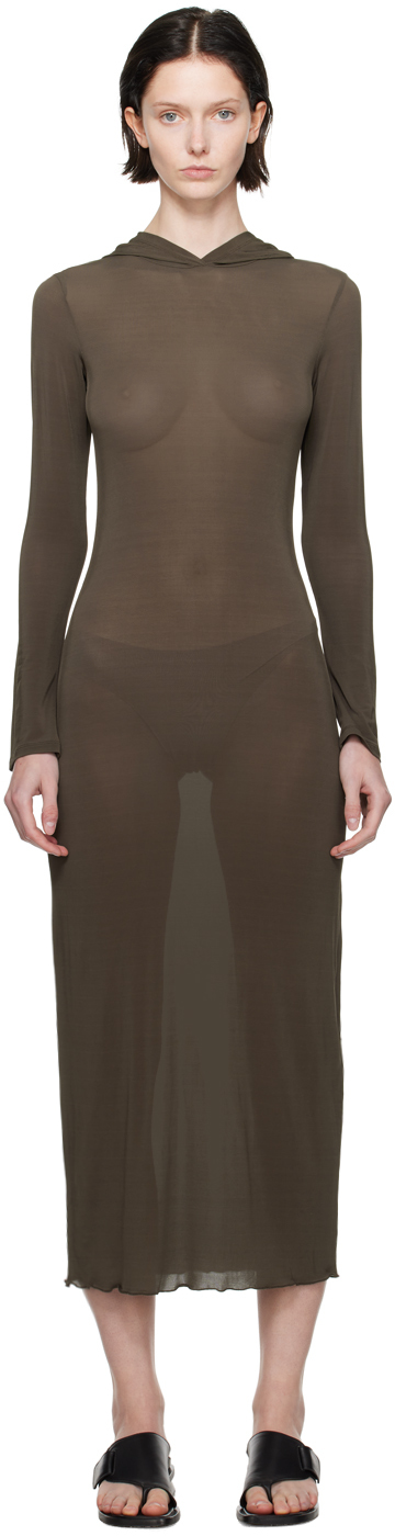 【関税込み】Paloma Wool ブラウン Mob ミディアムドレス Paloma Wool Mob Midi Dress - Brown | Garmentory