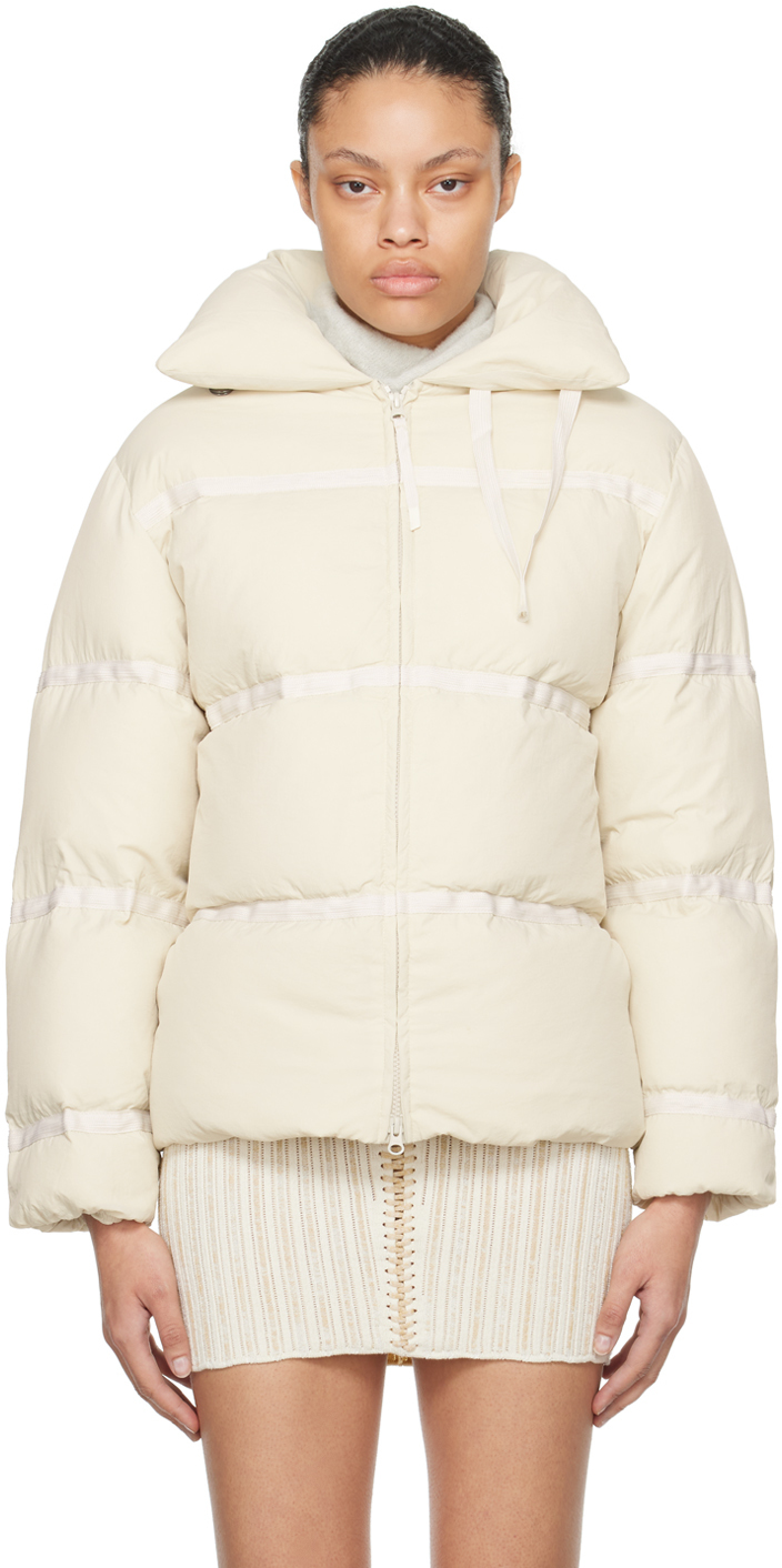 Shop Paloma Wool Off-white Lilian Down Jacket In C/142 Light Beige