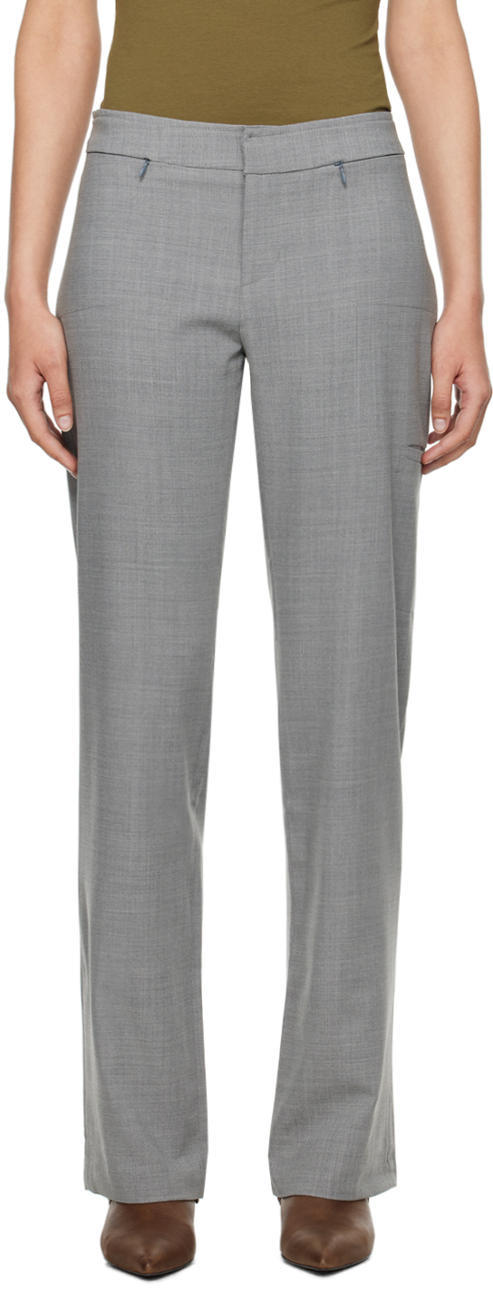 Paloma Wool Gray Baozi Trousers In C/203 Mid Grey