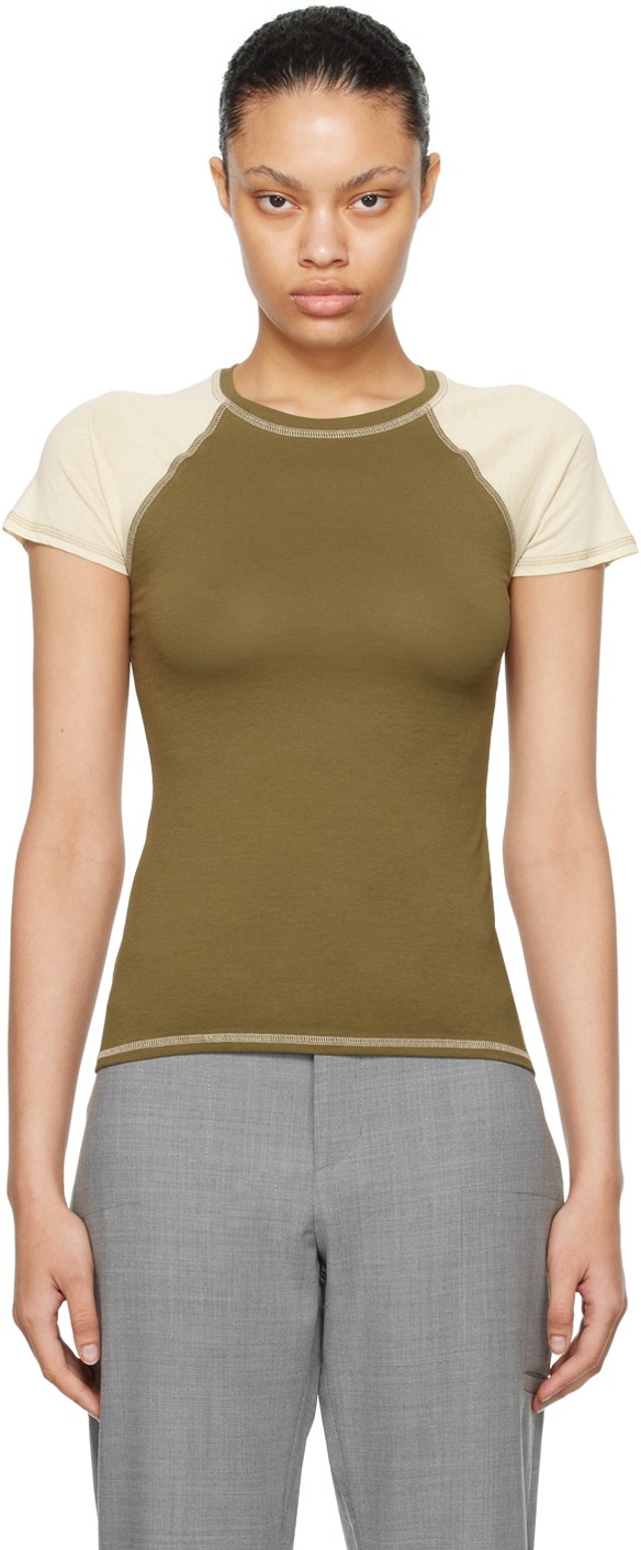 Paloma Wool Brown & Off-white Cruiff T-shirt In C/323 Brown