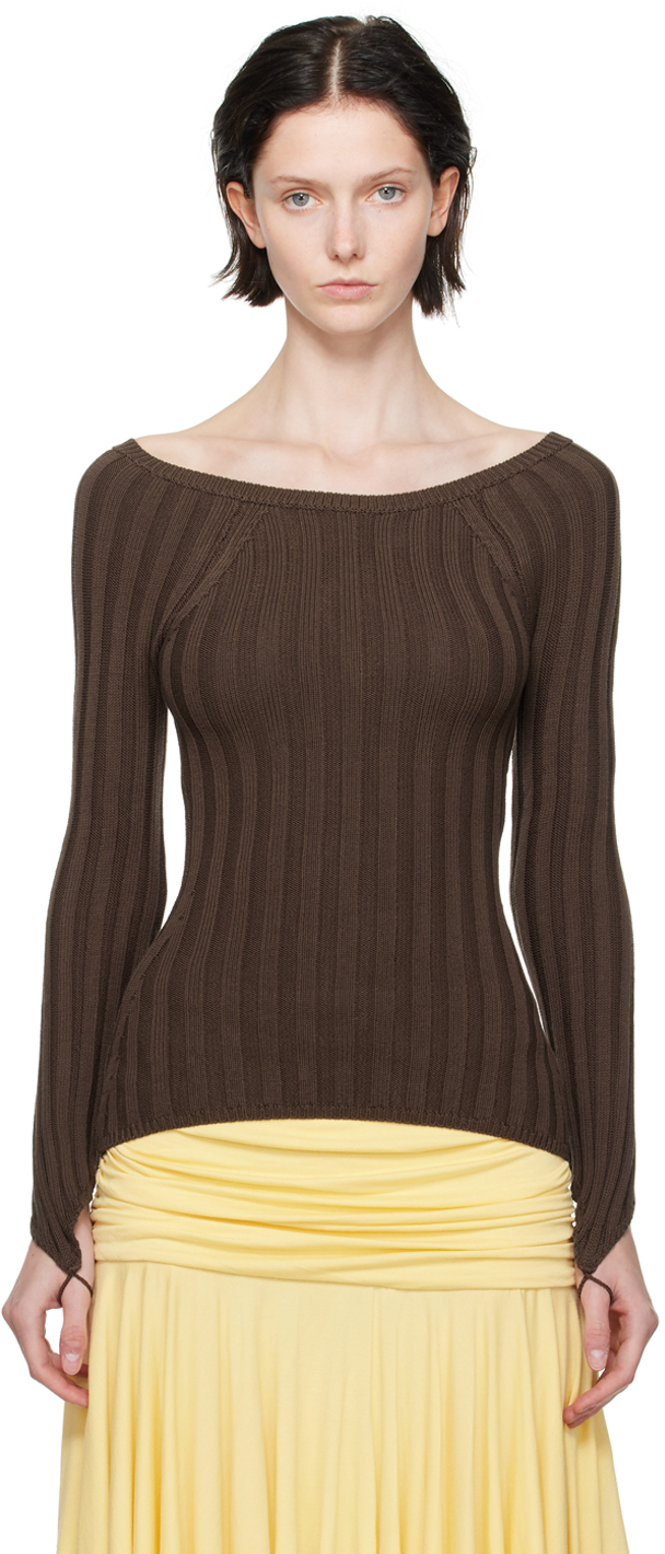 Brown Canal Sweater
