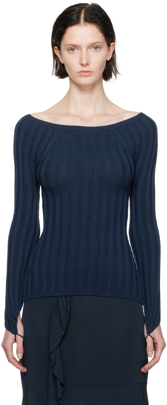 Navy Canal Sweater