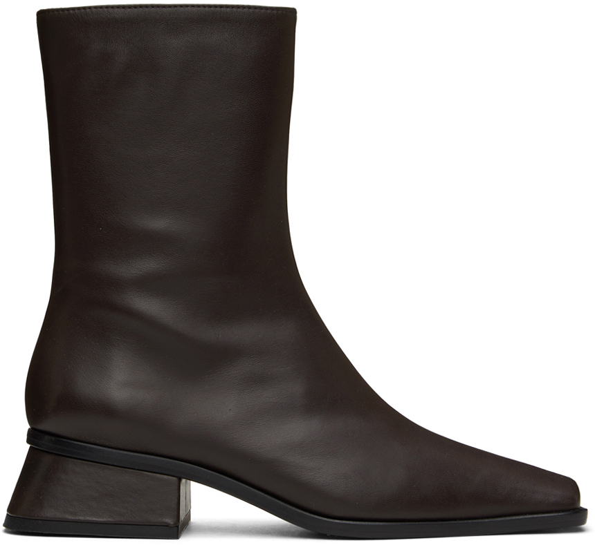 Shop Paloma Wool Brown Delta Boots In C/326 Dark Brown