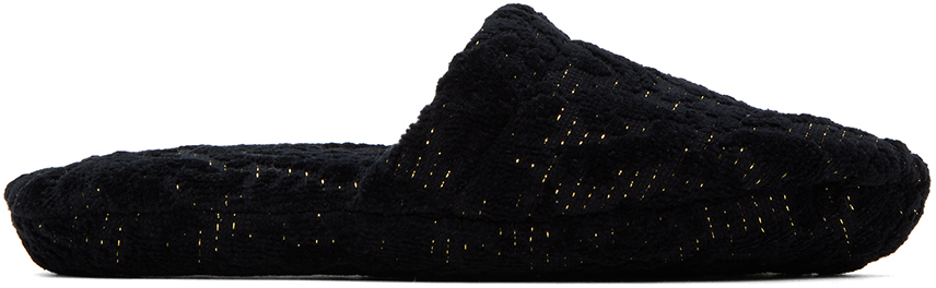 Black Barocco Slippers