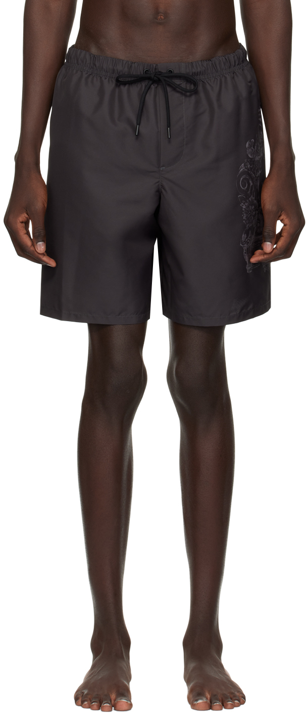 Black Cartouche Swim Shorts
