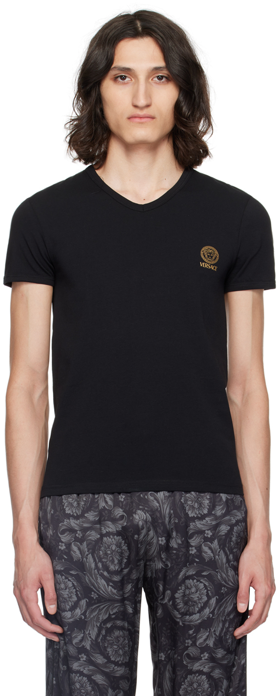 Versace Black Medusa T-shirt In A1008-black