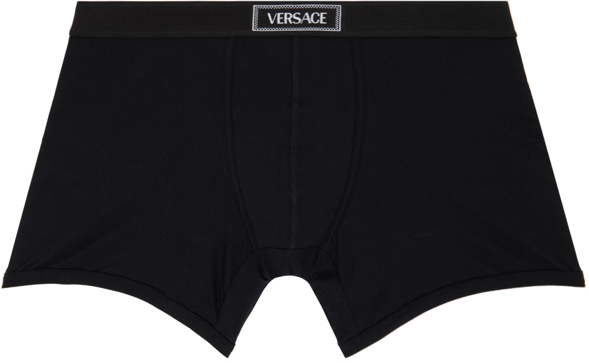 Versace Black Graphic Boxers In 1b000-black