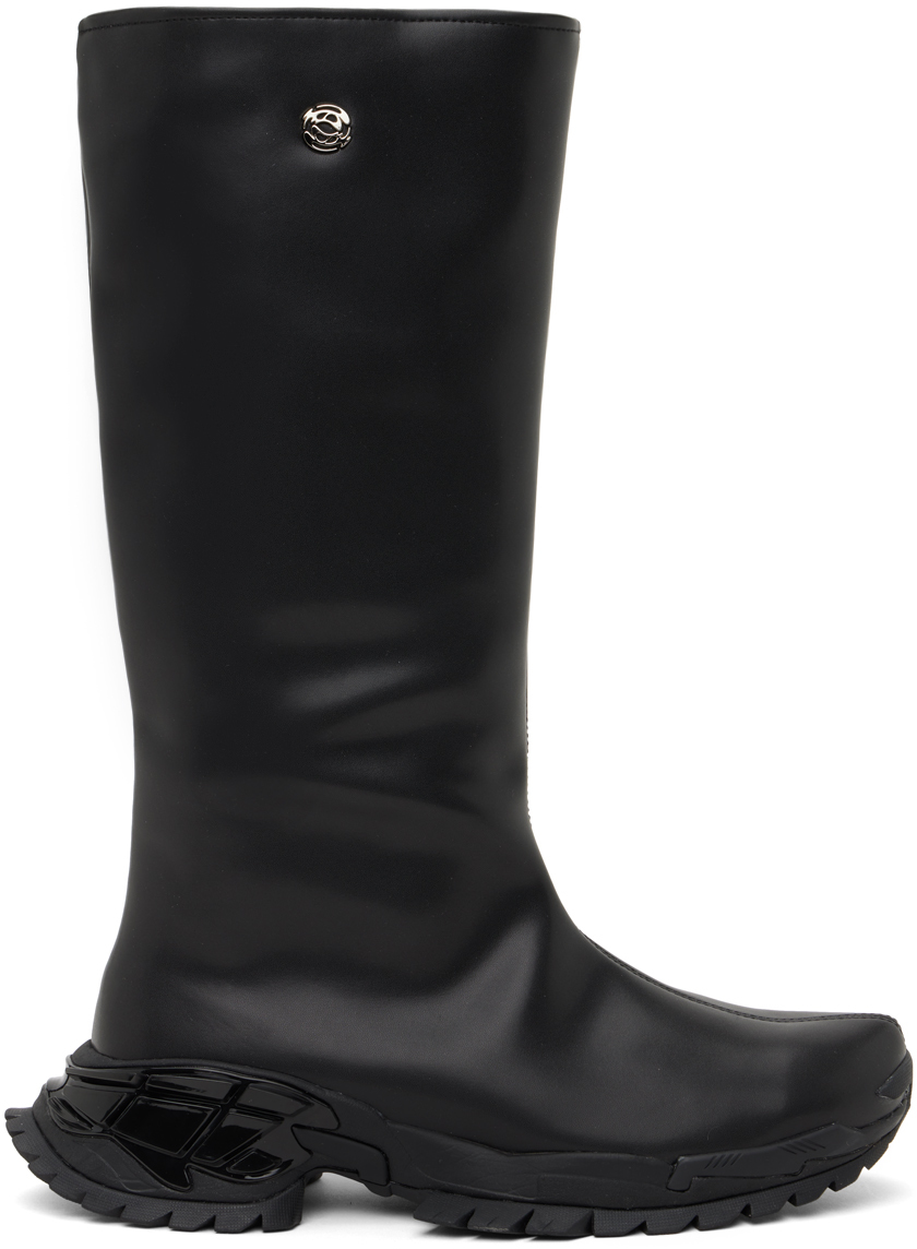 Black Vizor Tall Boots