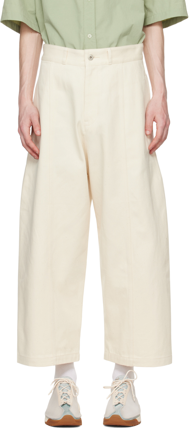 パンツ sage nation White denim sage nation White denim SAGE NATION Navy Box Pleat Denim Jeans