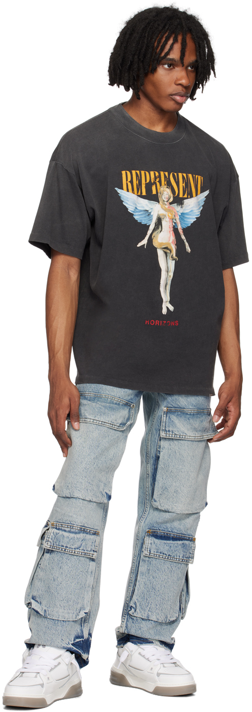 Represent Black Reborn T-Shirt | Smart Closet