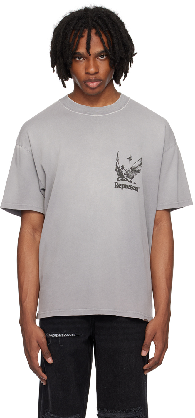 【関税込み】Represent グレー Spirits of Summer Tシャツ Gray 'Spirits of Summer' T-Shirt by Represent on Sale