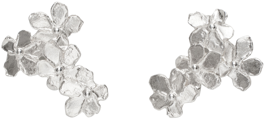 Elhanati Silver Conie Vallese Edition Jardín Forest Earrings In 925 Silver