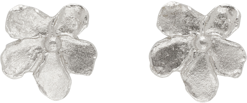 Elhanati Silver Conie Vallese Edition Jardín Small Flower Earrings In 925 Silver