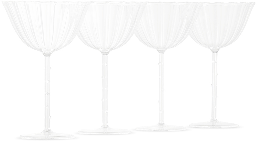 Sophie Lou Jacobsen Cosmo Coupe Set, 4 Pcs In Clear