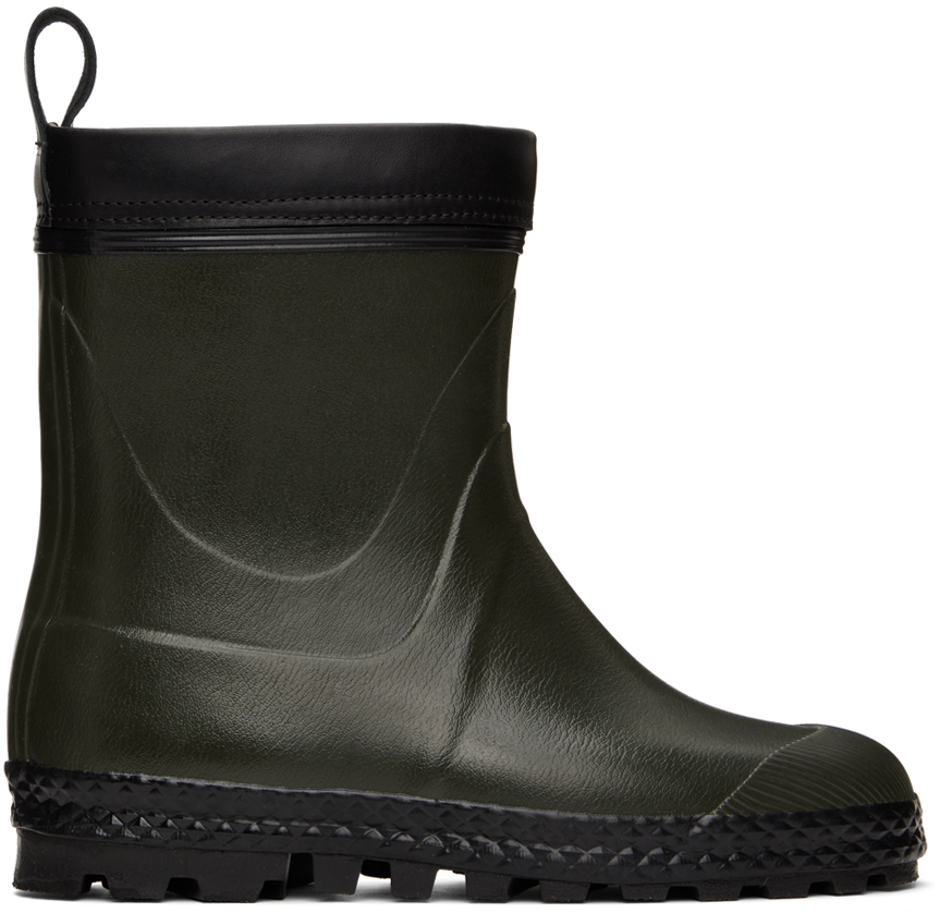Rier Black Ludwig Reiter Edition City Rain Boots In Forest Black Leather