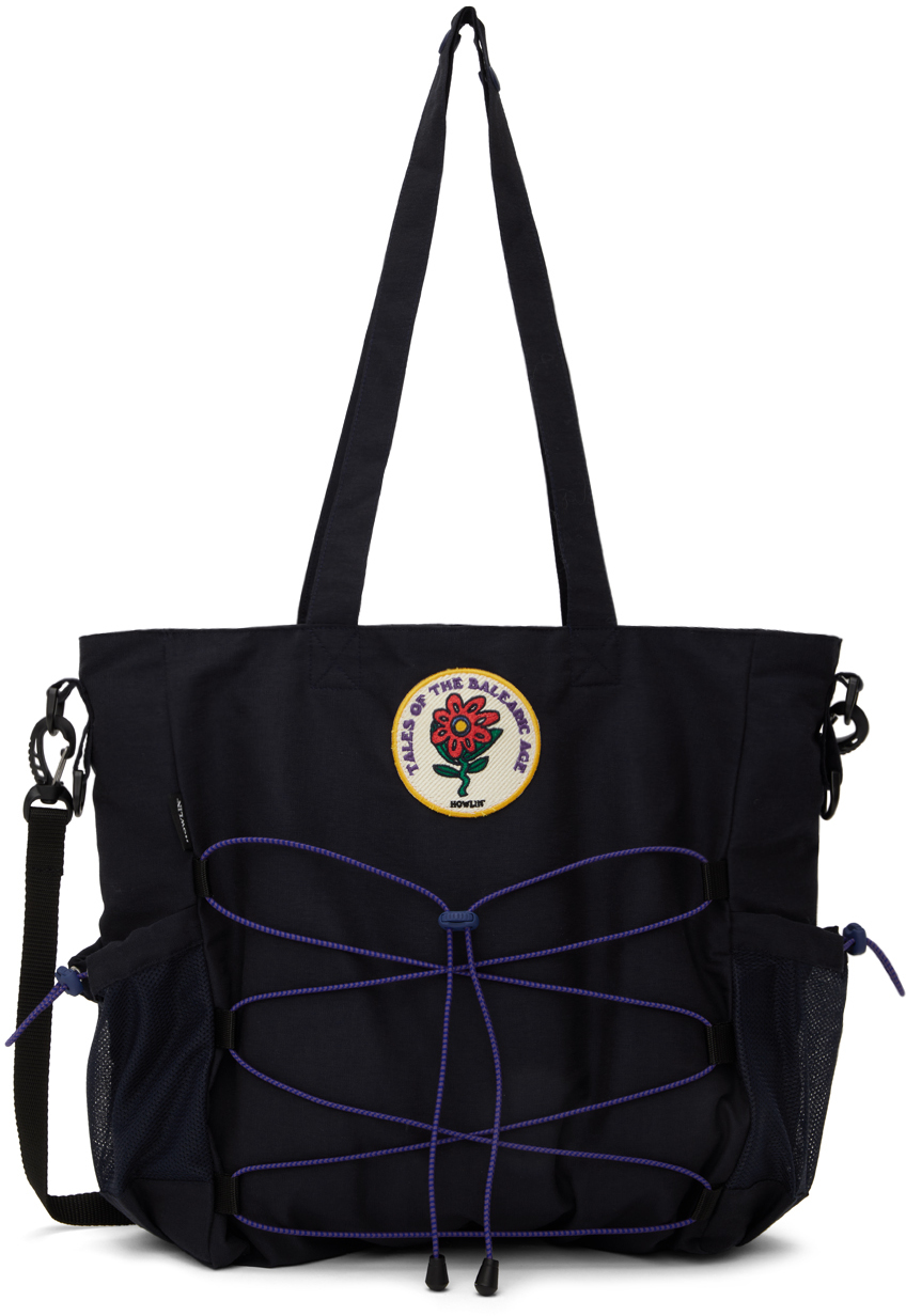 Howlin' Navy Record Deluxe Tote In Black