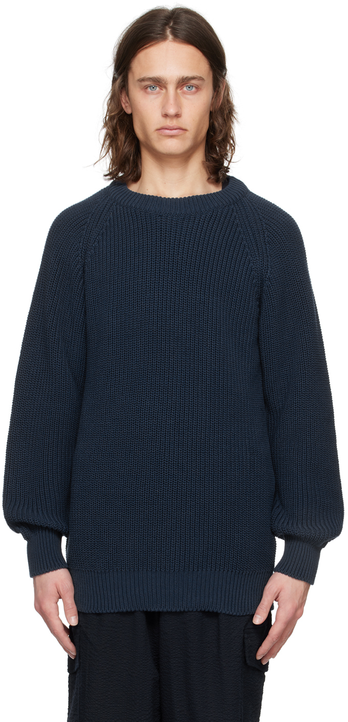 Shop Howlin' Navy Easy Knit Sweater In Blue