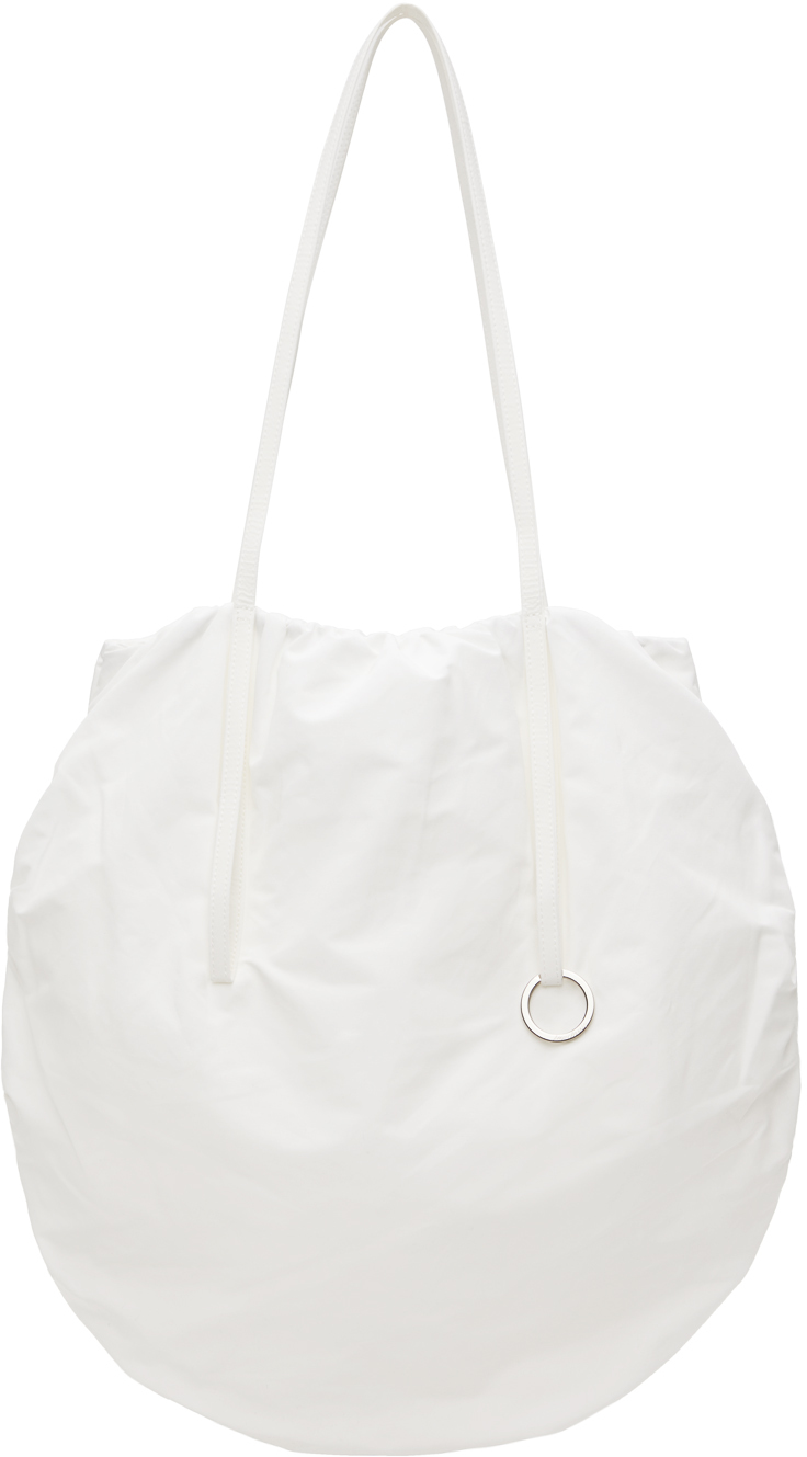 Low Classic White Shirring String Bag