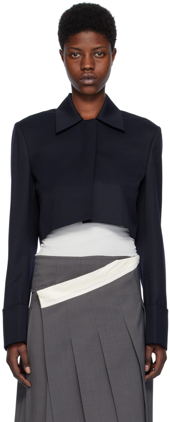 Low Classic Navy Cropped Jacket