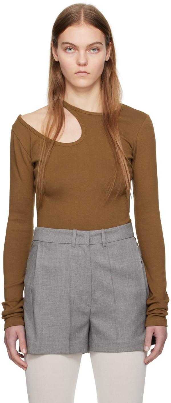 Short sleeve shirt in cotton Brown - LOEWE