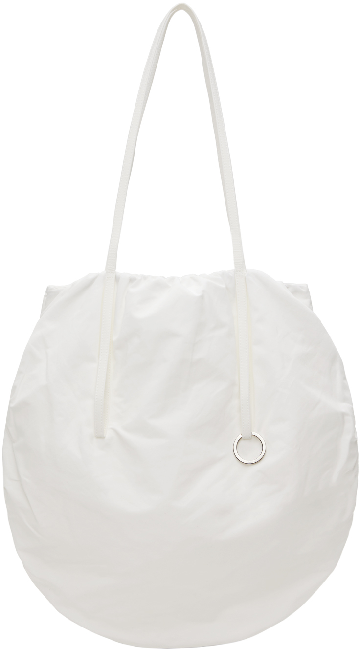 Low Classic White Gathered Messenger Bag