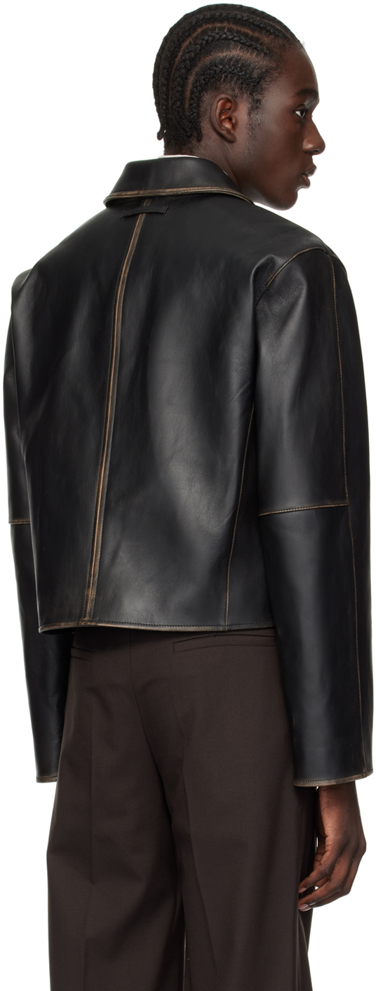 LOW CLASSIC Brown Faded Leather Jacket | Smart Closet LOW CLASSIC Brown Faded Leather Jacket | Smart Closet