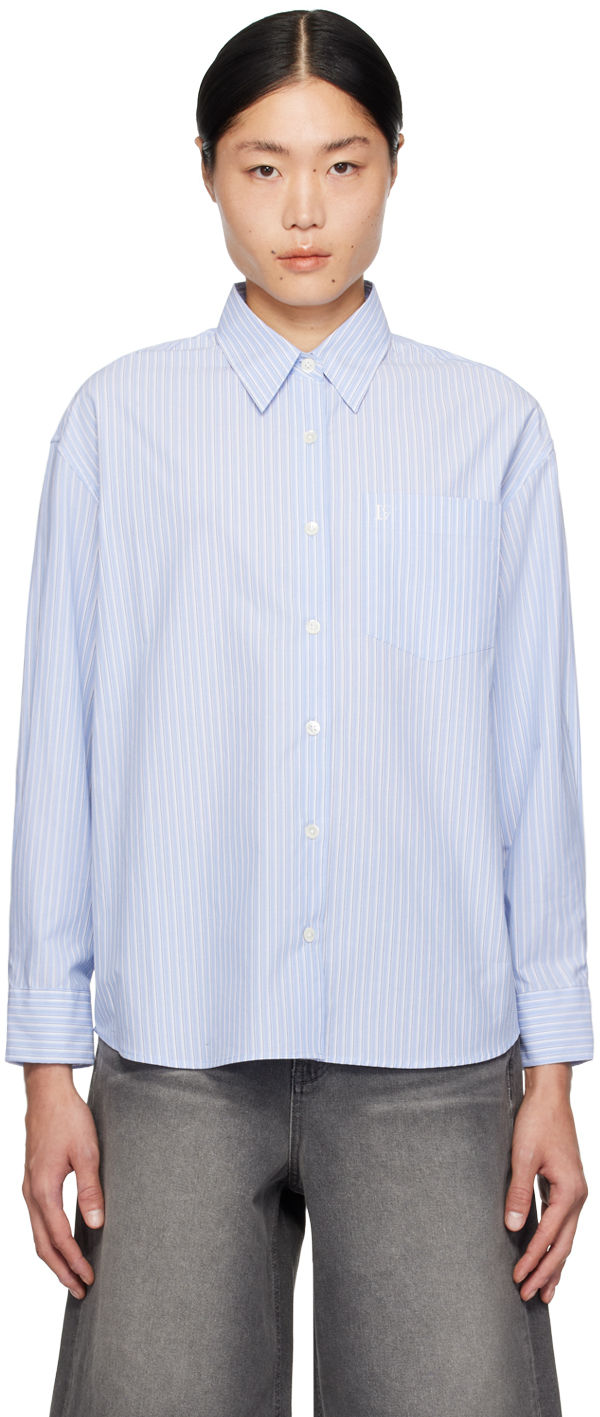 Low Classic Blue Striped Shirt In Light Blue