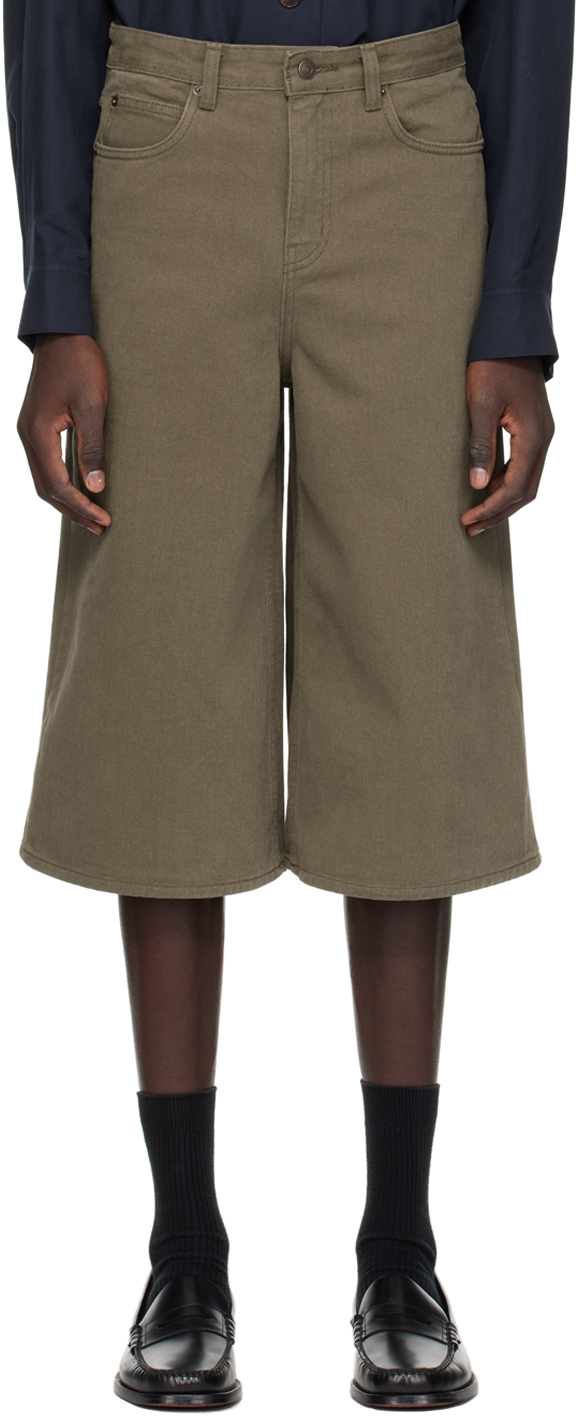 Low Classic Khaki Washed Denim Shorts
