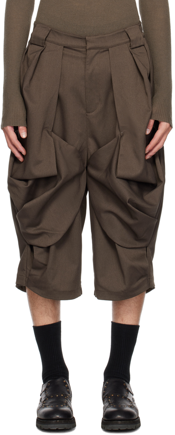 Brown Deepi Crescent II Shorts