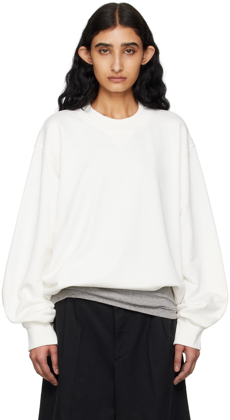 Shop Sofie D'hoore Off-white Tilt Sweatshirt