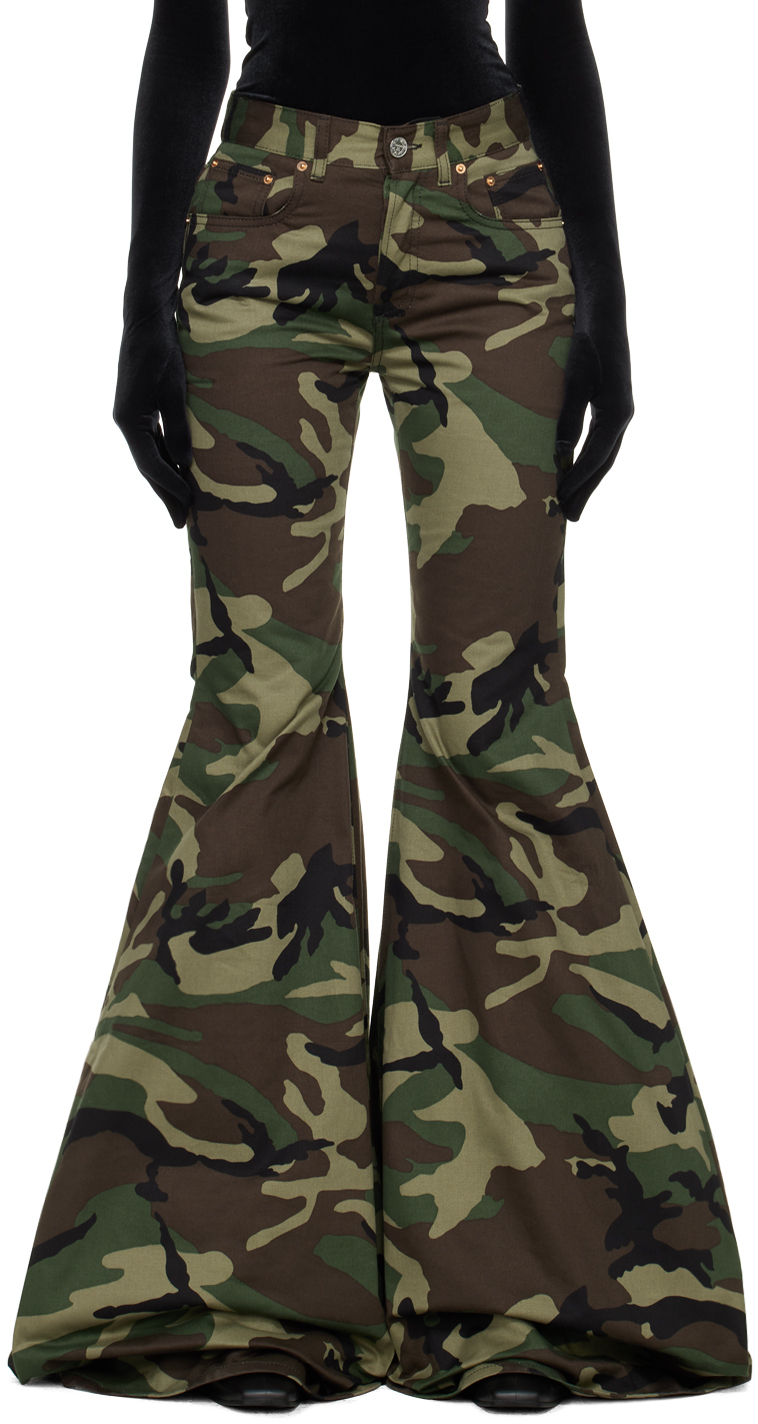 VETEMENTS Green Flared Trousers