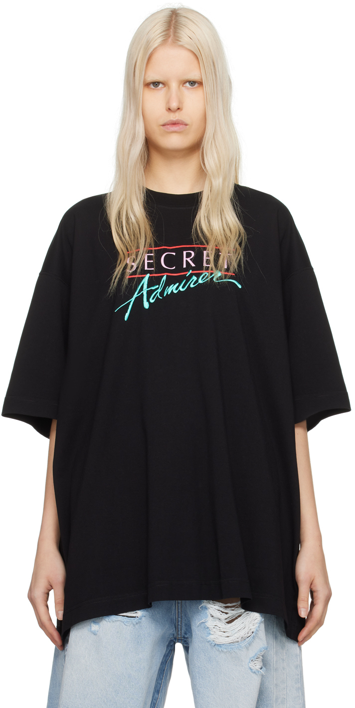 Vetements Black 'secret Admirer' T-shirt