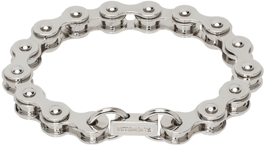 Vetements Silver Biker Chain Bracelet