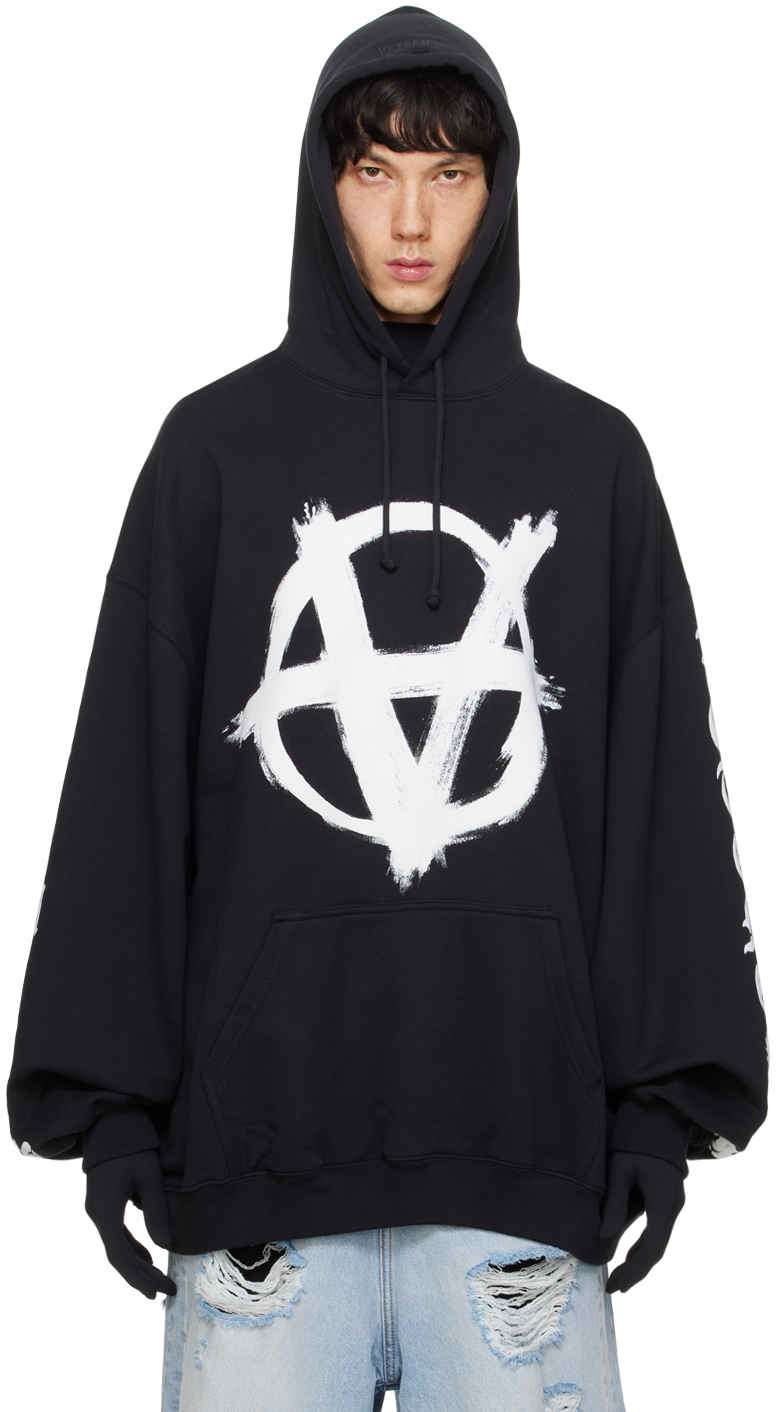 Black Double Anarchy Hoodie