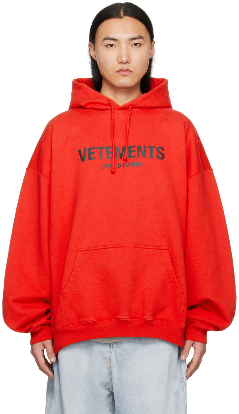 Vetements Red 'limited Edition' Hoodie