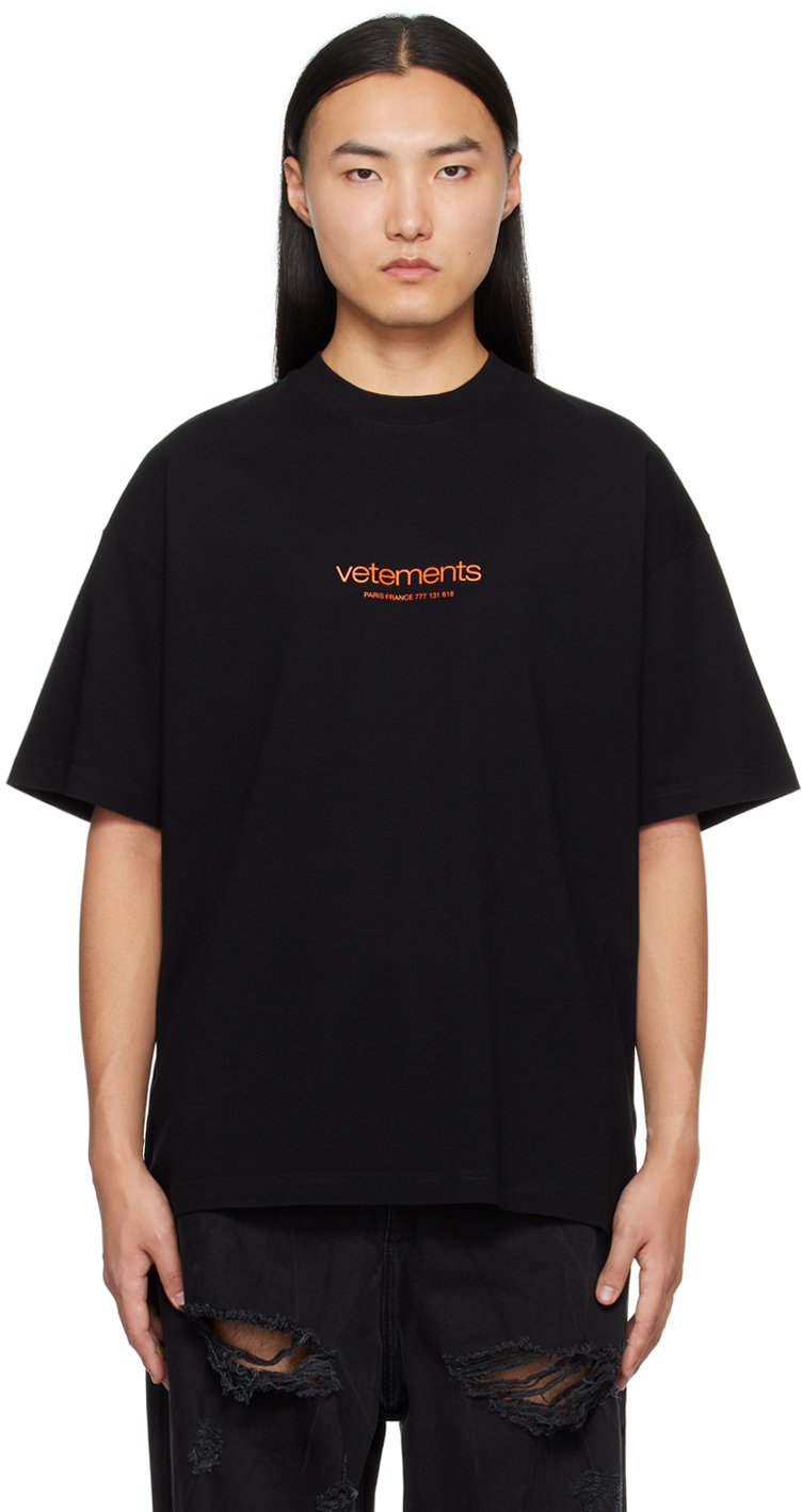 Vetements Black Bonded T-shirt