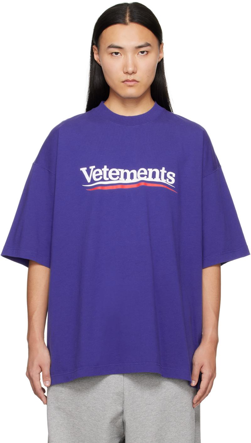 Blue Campaign T-Shirt by VETEMENTS on Sale