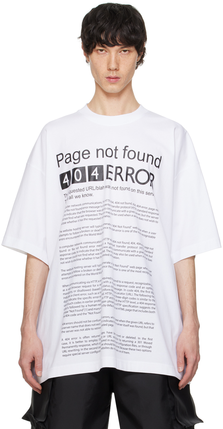 White 'Page Not Found' T-Shirt