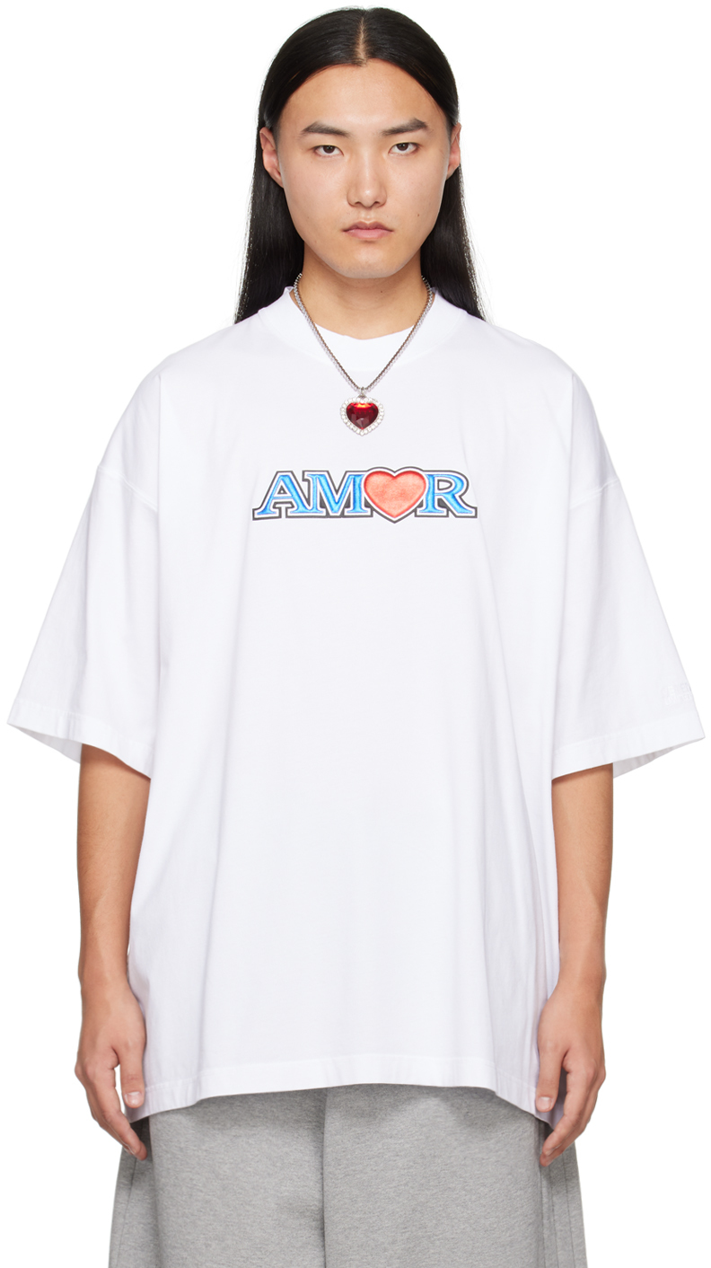 VETEMENTS White 'Amor' T-Shirt