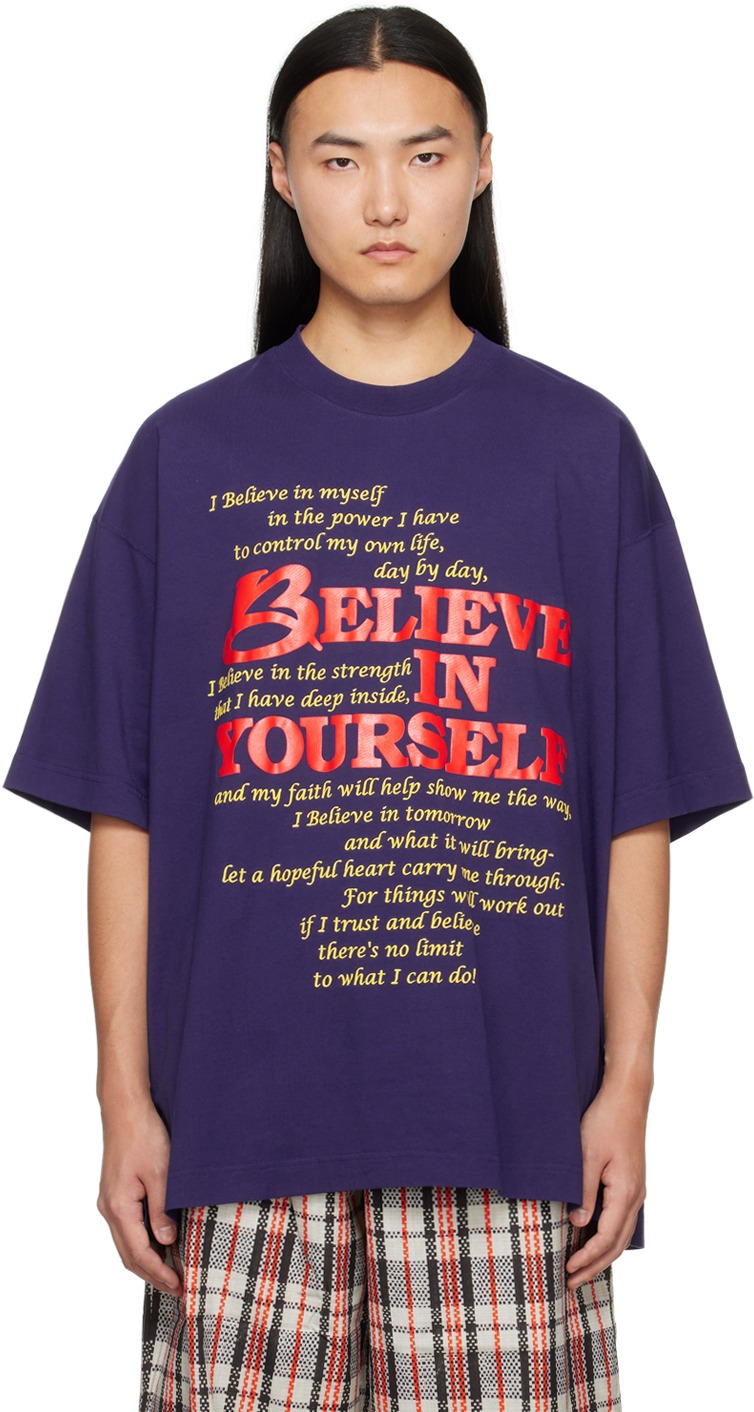 Blue 'Believe In Yourself' T-Shirt