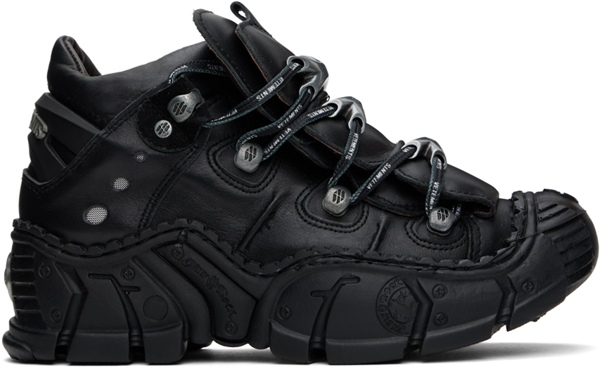 Shop Vetements Black New Rock Edition Race Sneakers