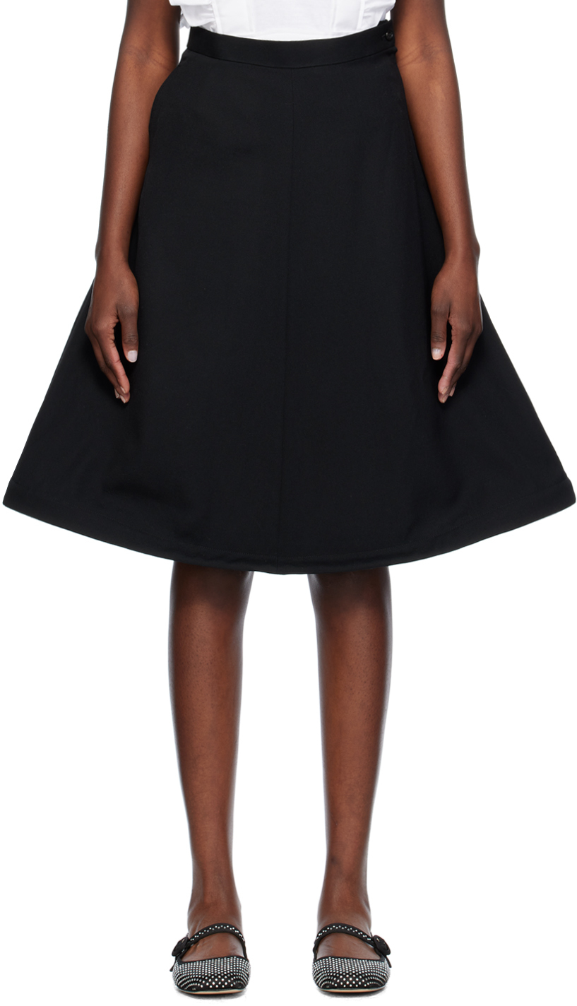 Shop Comme Des Garcons Girl Black Wire Midi Skirt In 1 Black