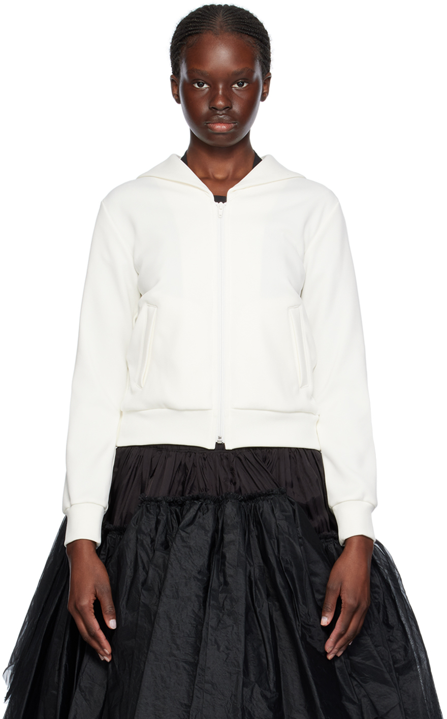 Shop Comme Des Garcons Girl Off-white Sailor Collar Sweatshirt In 4 Off-white